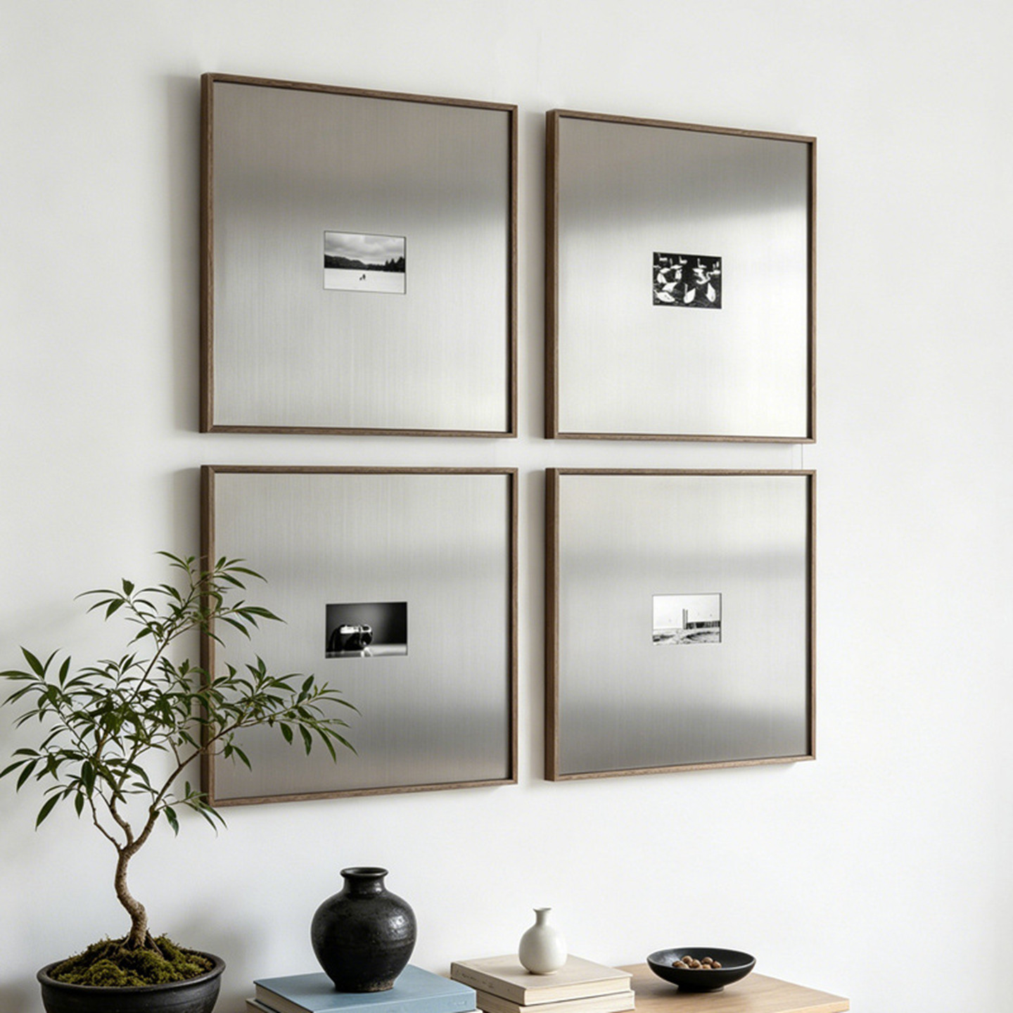 现代简约中古包豪斯金属装饰画