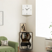 现代简约客厅餐厅玄关转角阴角发光静音高级感感应发光时尚 挂钟