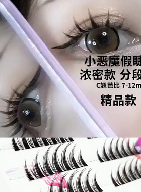 分段式浓密小恶魔假睫毛