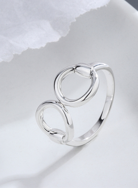 纯银百搭风开口可调节现货女戒