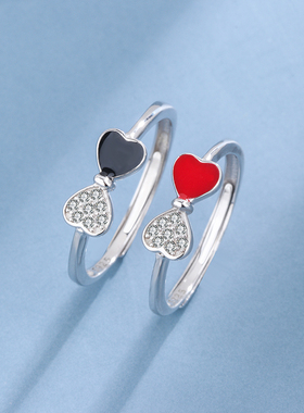 饰品滴胶镶钻爱心蝴蝶日韩风对戒