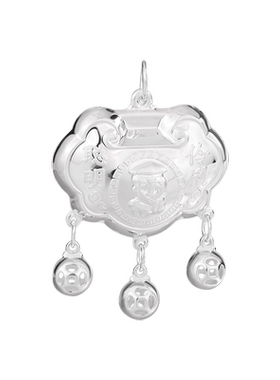 靓翁翁通用S999足银聪明伶俐锁