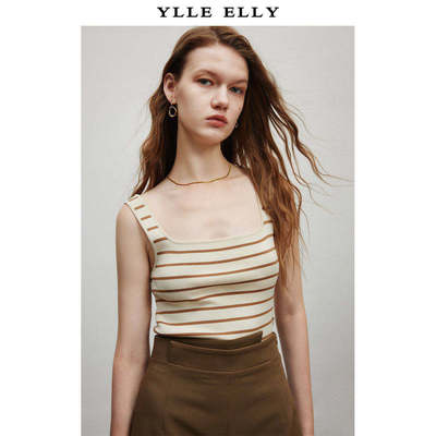 YLLEELLY/衣衫妙影精致背心春季新款弹力色织条纹背心