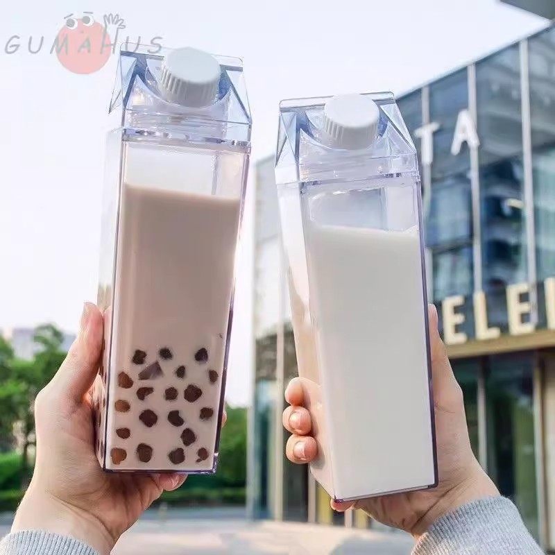 牛奶盒方形杯子透明大容量夏天水杯男女高颜值塑料学生便携随手杯,餐饮具,奶杯/牛奶杯,淘宝优惠券,粉丝福利购,淘宝优惠卷