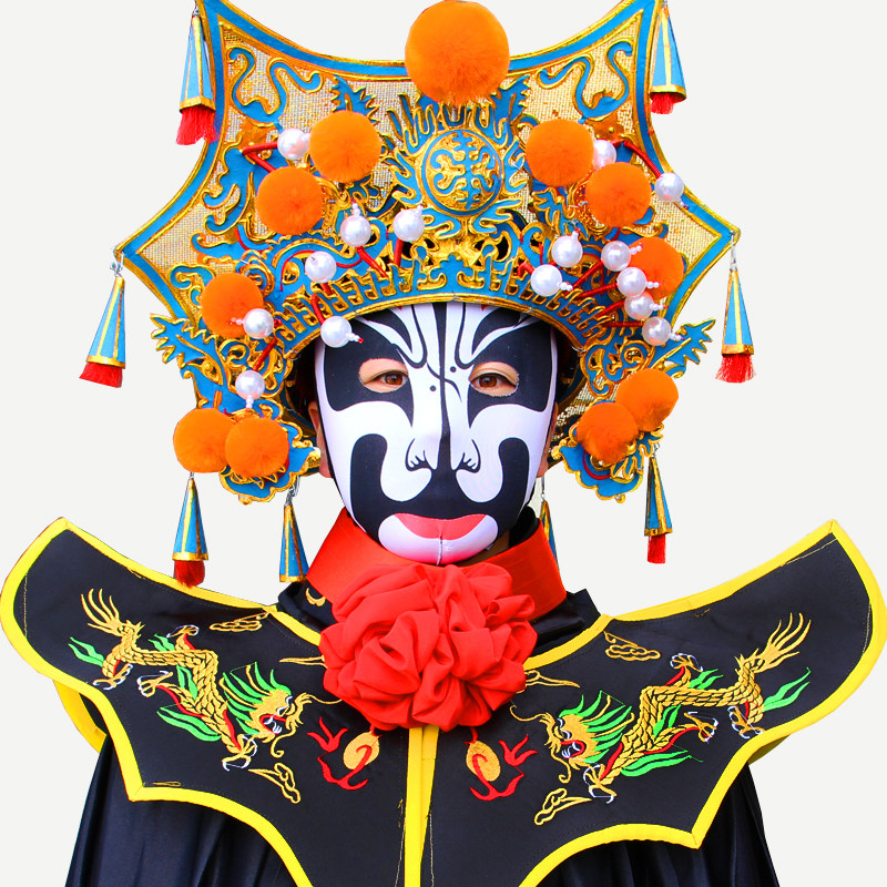 SICHUAN OPERA FACE CHANGE NECK FLOWER FACE CHANGE NECK FLOWER PERFORMANCE SICHUAN OPERA FACE CHANGE COLLAR FLOWER HANDMADE NECK FLOWER FACE FACE MASK BLOCKING PROPS
