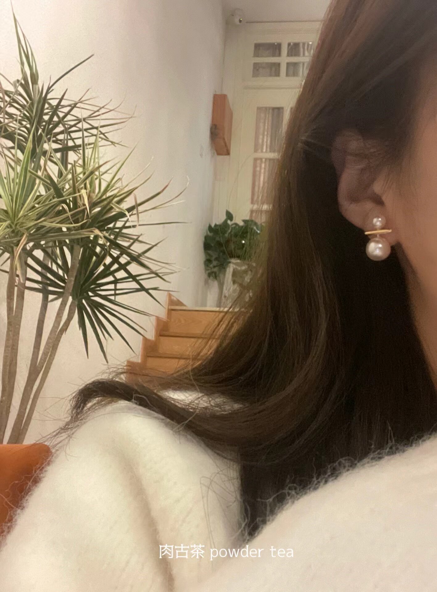 韩国代购 小众简约气质精致 ins可爱秋冬小雪人珍珠耳钉耳环耳饰