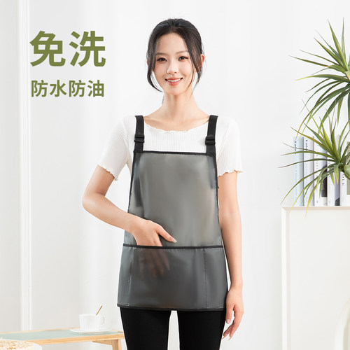 TPU面料简约是防水防油短款围裙