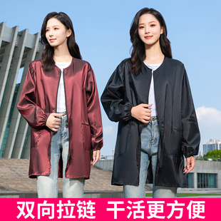 美发师工作服不沾发烫染发型师理发剪发挡碎发男款发廊专用围裙女