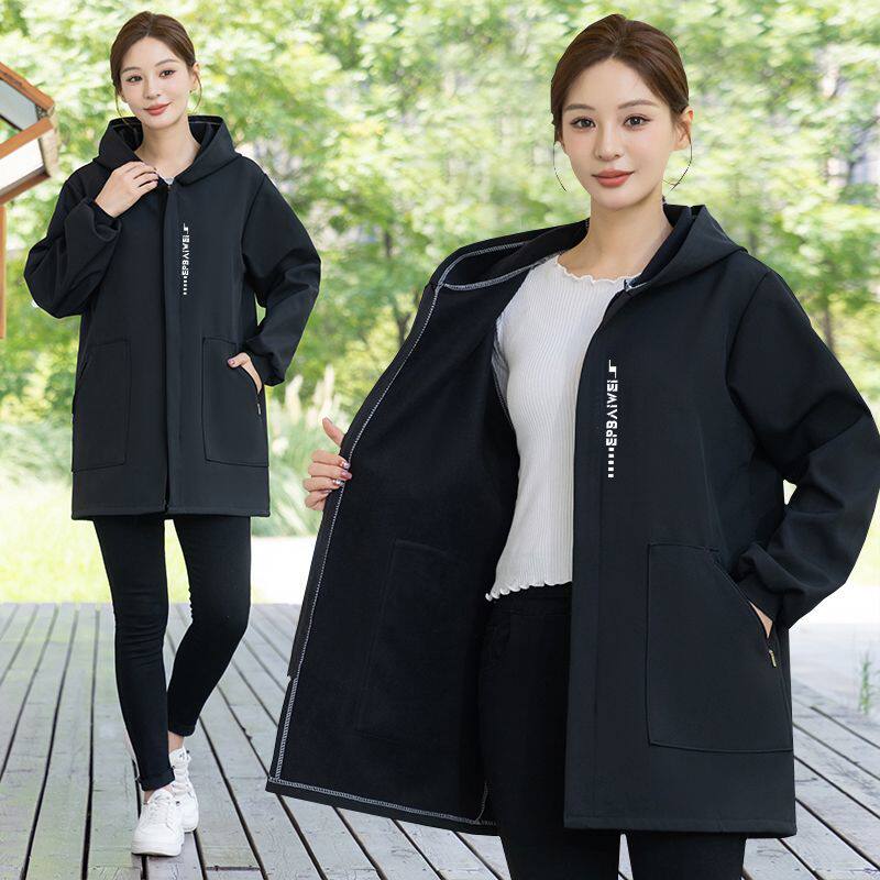 防水时尚罩衣加绒加厚长袖围裙防风保暖工作服耐脏拉链兜外套女,家庭/个人清洁工具,围裙,淘宝优惠券,粉丝福利购,淘宝优惠卷