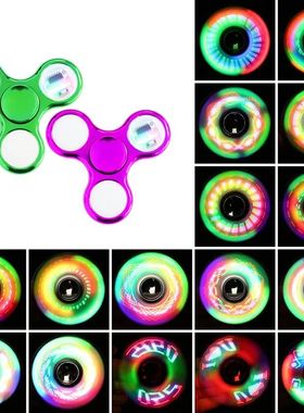 Fun Luminous LED Light Creative Fidget Spinner Hand Top Spin