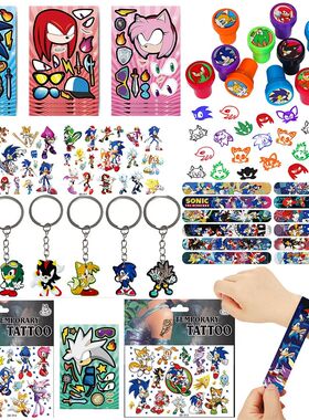 Blue Hedgehog Birthday Party Favors Sonics Gift Kits Keycha
