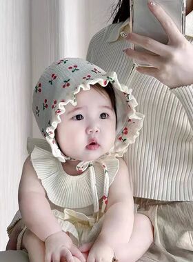2025 Summer New Baby Girl Sun Hat 0-12 Month Newborn Thin Br