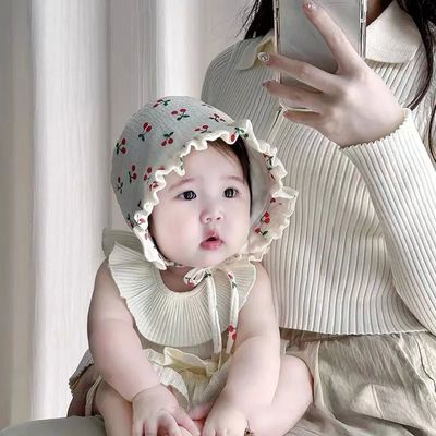 2025 Summer New Baby Girl Sun Hat 0-12 Month Newborn Thin Br
