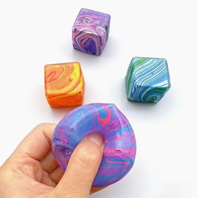 Squishy Flow Pattern Cube Kneading Squeeze Toy Stress Reliev
