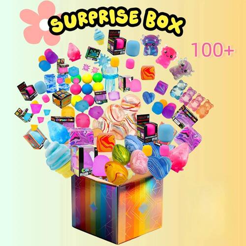 100+ Mystery Fidget Toy Blind Box ,Simulated Food,Antistress