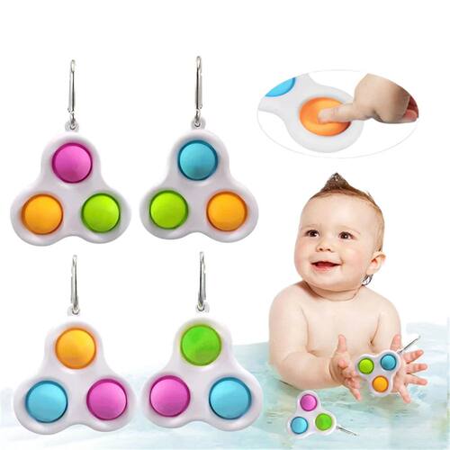 Finger Bubble Music Keychain 2 Pcs  DecompressionToy Pressab