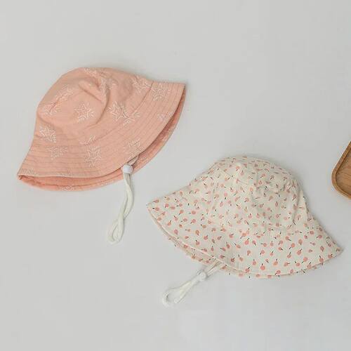 Cute Print Baby Girl Bucket Hat Soft Cotton Toddler Fisherma