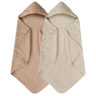 Muslin Hooded Baby Towels, 100% Cotton, Ultra-Soft & Absorbe