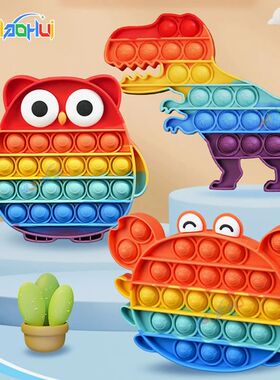 Rainbow Pop Push Bubblle Fidget Anti Stress Relief Toys for
