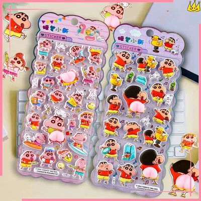 New Cartoon 3D Crayon Shin-chan Bouncy Butt Stickers Cute An