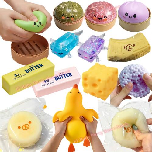 Handmade Squishy with BUTTER Texture Banana Bear Shaped to K
