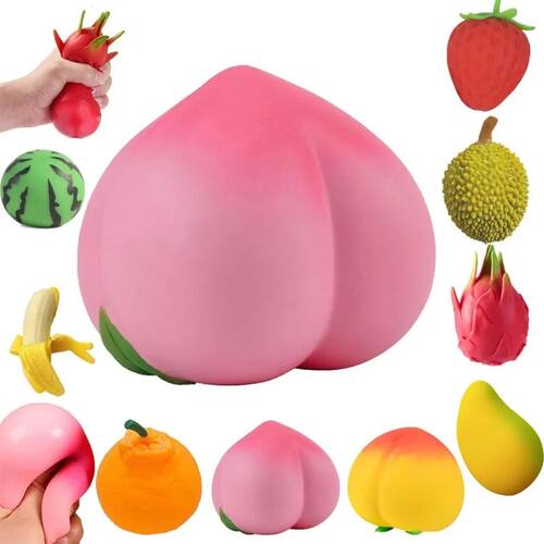 Fruit Squishy Toys Realistic Strawberry Dragon Fruit Peach D