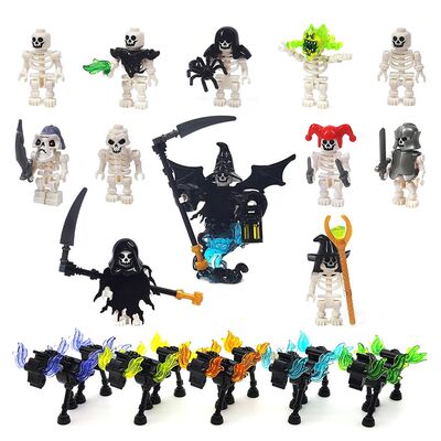 MOC Halloween Skeleton Army Mini Doll Building Blocks DIY As