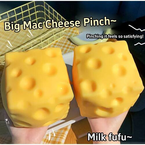 New Giant Cheese Squeeze Toy Extra Large Size Cheese Squishy