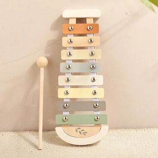 Multicolor Xylophone Bell Montessori Drum Toy Beads Wooden