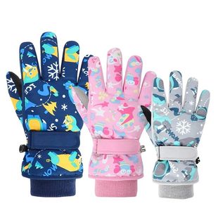 Winter Children Ski Gloves Thicken Waterproof Kids Gloves Sn