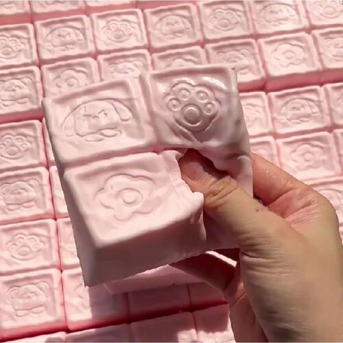Squishy Strawberry Chocolate Milk Cube Cake Bread Squeeze To