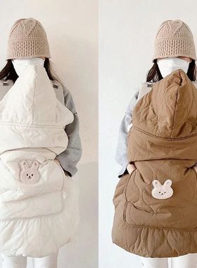 Hooded Blanket for Baby Stroller Newborn Swaddle Wrap Warm B