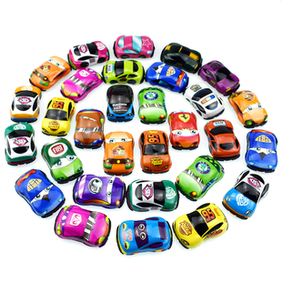 Pull Toy Cartoon Plane Cars Back Plastic Cute Toys lot 20pcs
