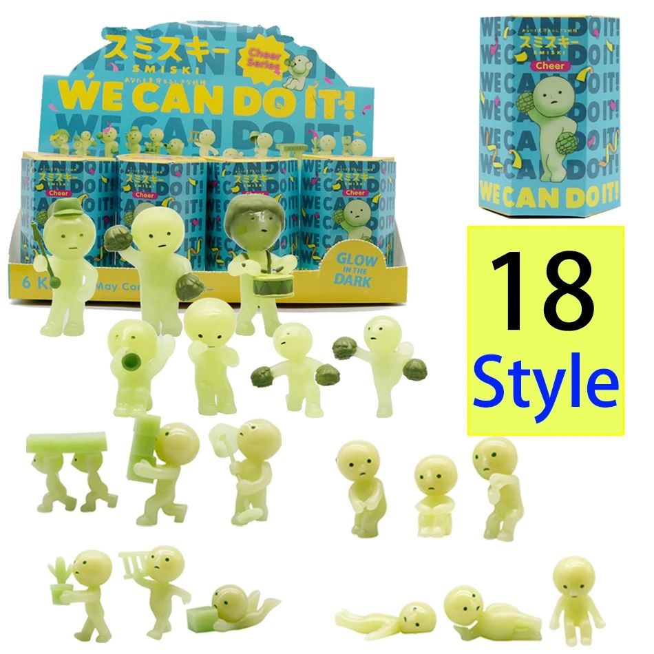 Smiski Blind Box Mystery Box Noctilucent Green Doll Action F