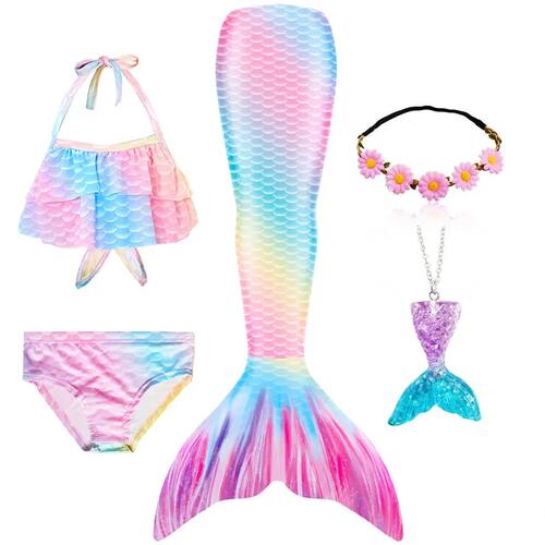 New The Little Mermaid Tails Ariel Memaid Swimsuit Bikini Ba
