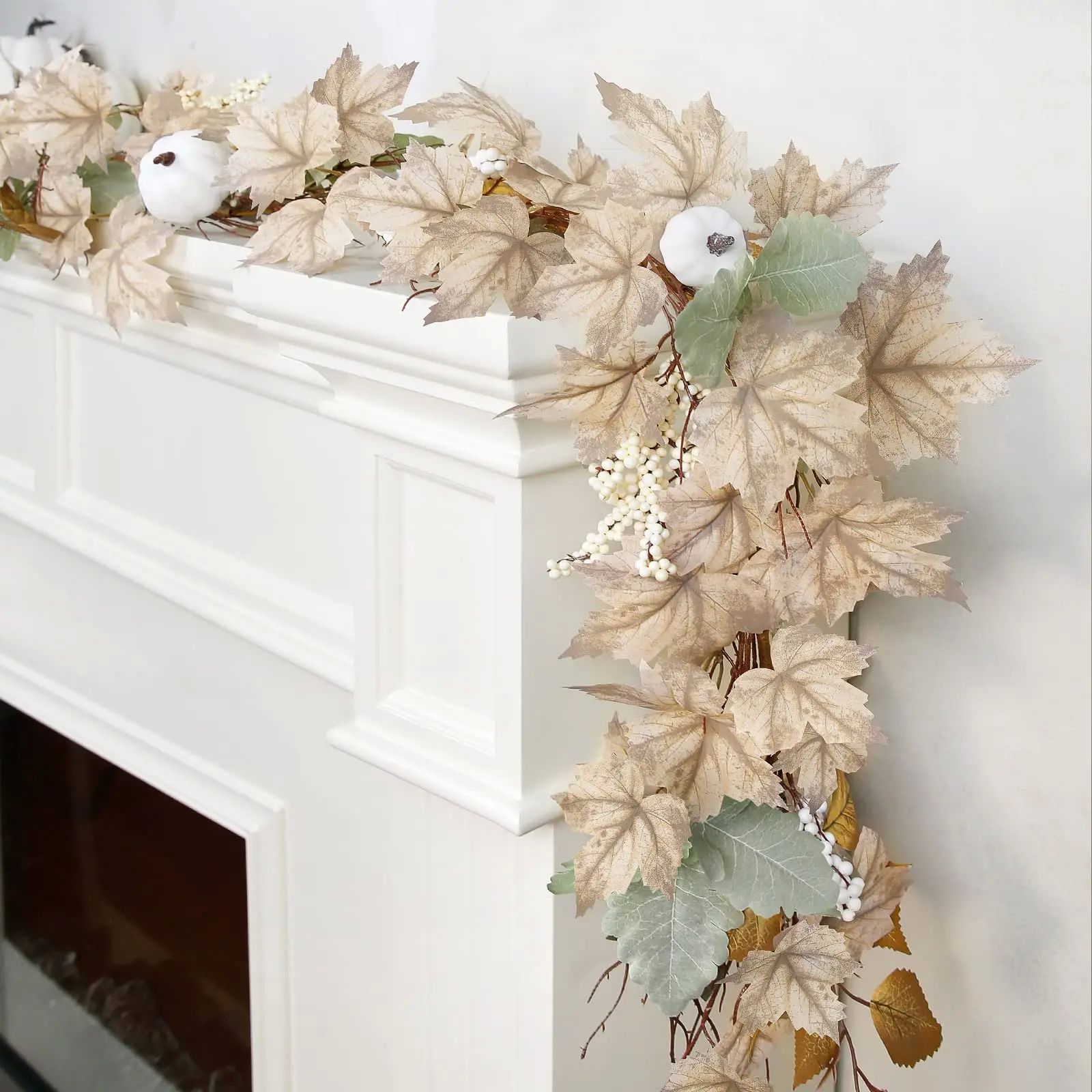Fall Decoration - 1.75m Maple Leaf Pumpkin Berry garland - T