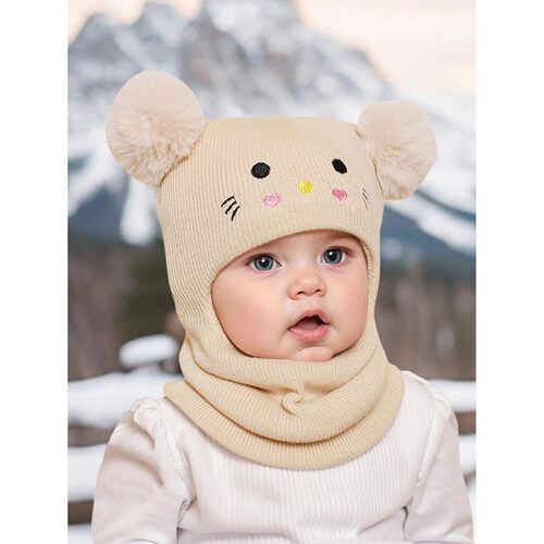 One-piece caps, scarves, ear protectors for autumn and winte