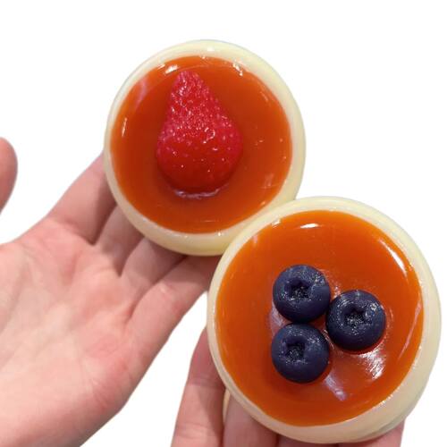 New Cheese Cake Cube Stress Ball Shapeable Squeeze Non-Bounc