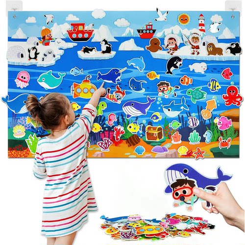 ?Ocean Felt Story Board Toys Farm Animals Early Learning Sto