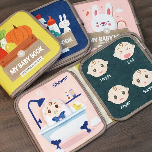 1pcs Montessori Busy Book Baby Early Education Book，Puzzle