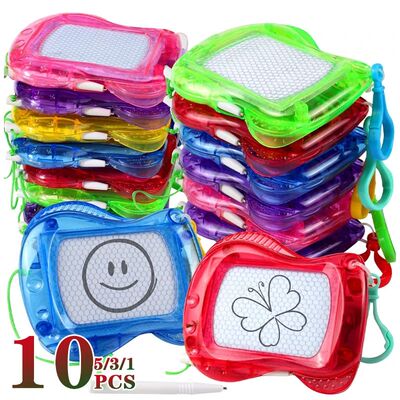 1-10PCS Mini Magnetic Drawing Board Keychain  Doodle Pad wit