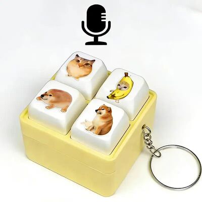SUSU Mechanical Keyboard Fidget Keychain Clicker Toy Stress
