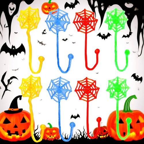 10-50 Pcs Fun Color Sticky Spider Web for Birthday Halloween