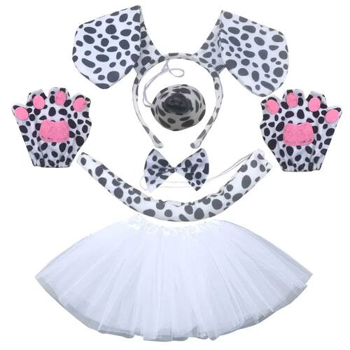 Animal Dog Dalmatian  Headband Tie Tail Tutu Skirt for Kids