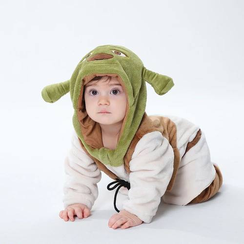 Kawaii Costume for Child Kid Baby 0-3 Years Cute Green Monst