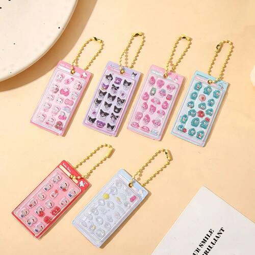 6PC Mini Solid Resin Stickers Cartoon 3D Relief Stickers For