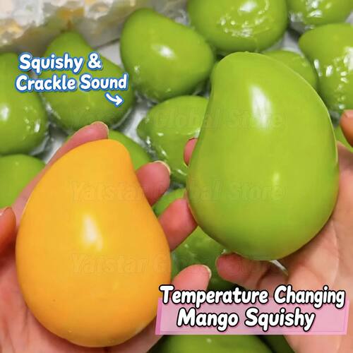 New Handmade Crispy Mango Squishy Stress Ball Crunchy Squeez