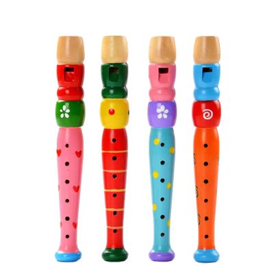 Hot Colorful Wooden Flute Music Instrument Trumpet Buglet Ho