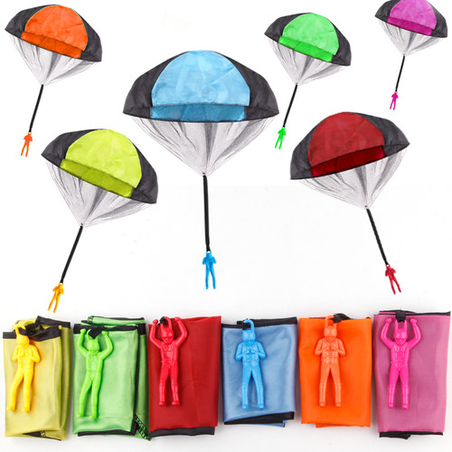 Outdoor Game Child Hand Throwing Parachute Flying Toy Tangle