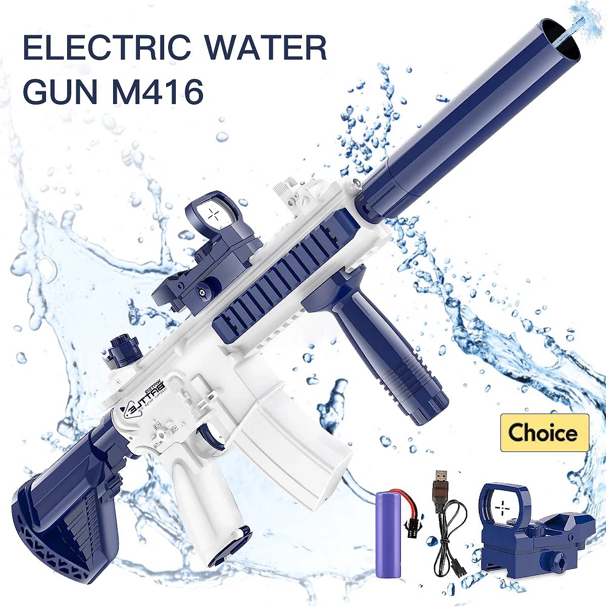 M416 Water Gun Fully Automatic Shooting Toy Summer M416 Wate - 实物图